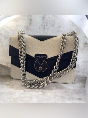 Authentic Henri Bendel Warren Street Chevron Chain Shoulder Bag collectible